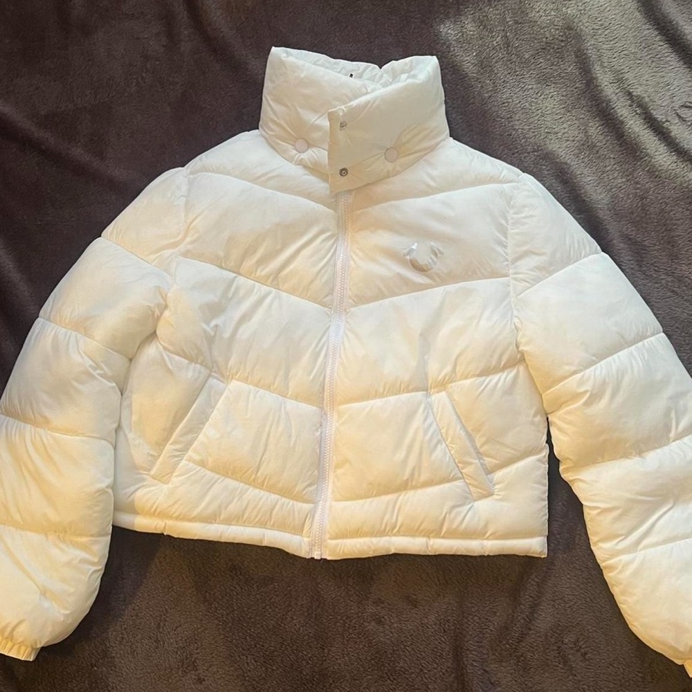 True Religion White Puffer Jacket